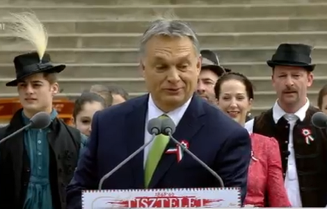 Viktor Orban, huiduit la ceremonia organizată cu ocazia Zilei Naţionale la Budapesta. VIDEO