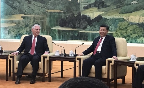 Xi Jinping şi Rex Tillerson, pregătiţi să coopereze în vederea unei apropieri între China şi SUA
