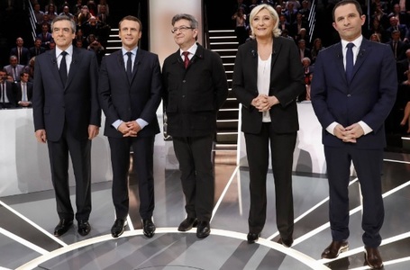 Franţa: Prima dezbatere televizată din campania prezidenţială marcată de discuţii aprinse cu privire la imigraţie şi secularism