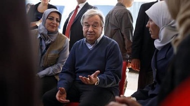 Secretarul general al ONU Antonio Guterres reclamă, în tabăra Hassan Sham din Irak, mai multe ajutoare pentru Mosul