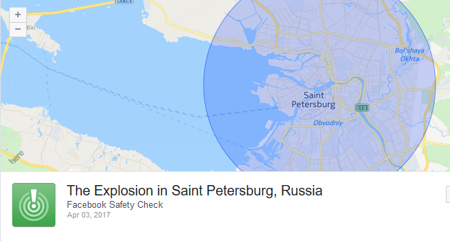 Facebook a activat opţiunea ”safety check” după explozia din Sankt Petersburg