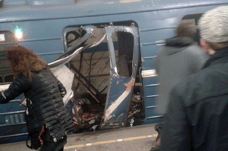 Presa rusă revine asupra declaraţiei ministrului Sănătăţii: 10 persoane au murit, 37 au fost rănite la Sankt Petersburg