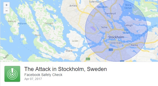Facebook a activat opţiunea ”safety check” după atentatul terorist din Stockholm