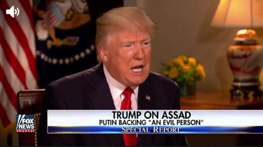 Trump spune despre al-Assad că este un ”animal” în timp ce Tillerson se află la Moscova - VIDEO