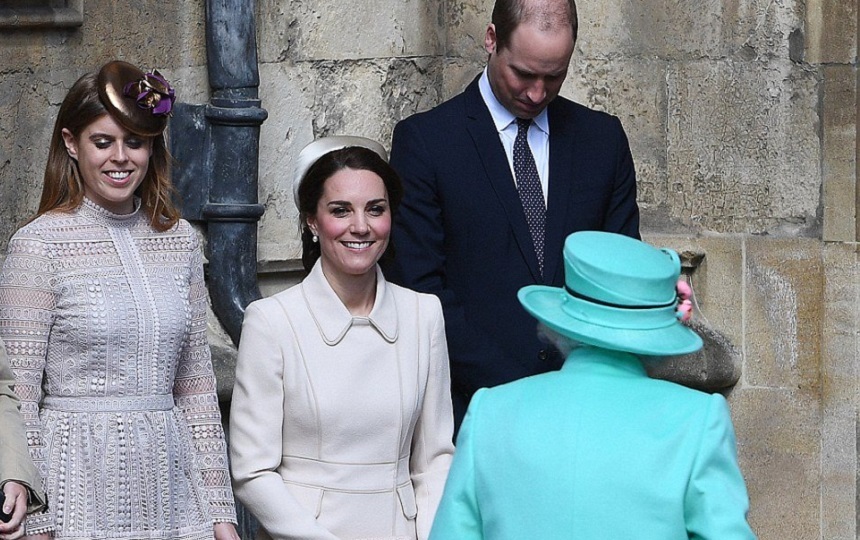 William şi Kate i se alătură reginei Elizabeth a II-a la o slujbă specială de Paşte, la Castelul Windsor