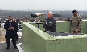 Vicepreşedintele american Mike Pence nu exclude, într-o vizită în DMZ, nicio opţiune în dosarul nord-coreean