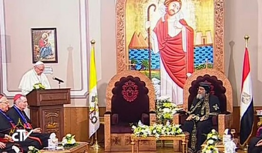 Papa Francisc pledează la Cairo pentru pace şi înţelegere între musulmani şi creştini