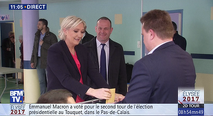 Candidata de extremă-dreapta la alegerile prezidenţiale din Franţa, Marine Le Pen, a votat