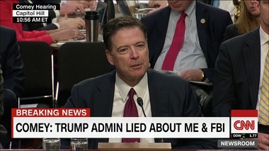 Trump a spus ”minciuni pur şi simplu”, declară Comey în Senat