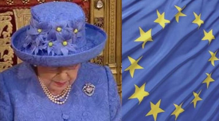 Regina Marii Britanii a purtat o pălărie asemănătoare steagului UE la ceremonia discursului din Parlament