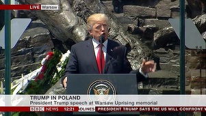 Polonezii sunt sufletul Europei, le spune Trump în discursul de la Varşovia - VIDEO