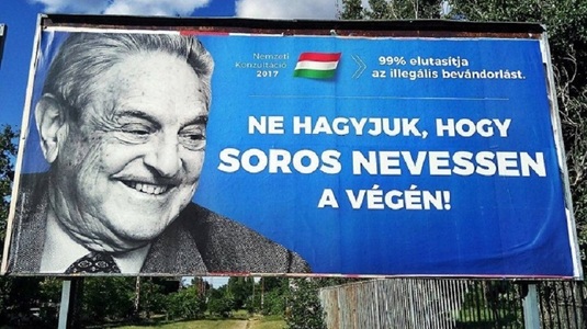 Guvernul ungar anunţă că pune capăt controversatei campanii de afişaj împotriva lui Soros