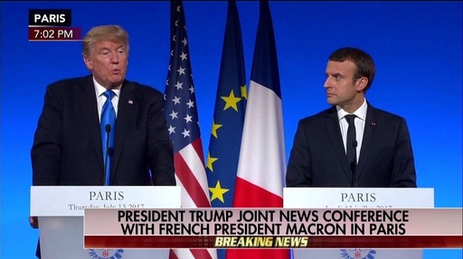 Trump dă asigurări, la Paris, că fiul său n-a făcut nimic rău întâlnindu-se cu o avocată rusă