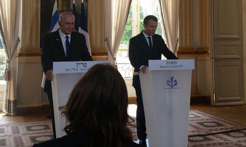 Macron îndeamnă la o reluare a negocierilor în vederea unei ”soluţii cu două state, Israel şi Palestina”