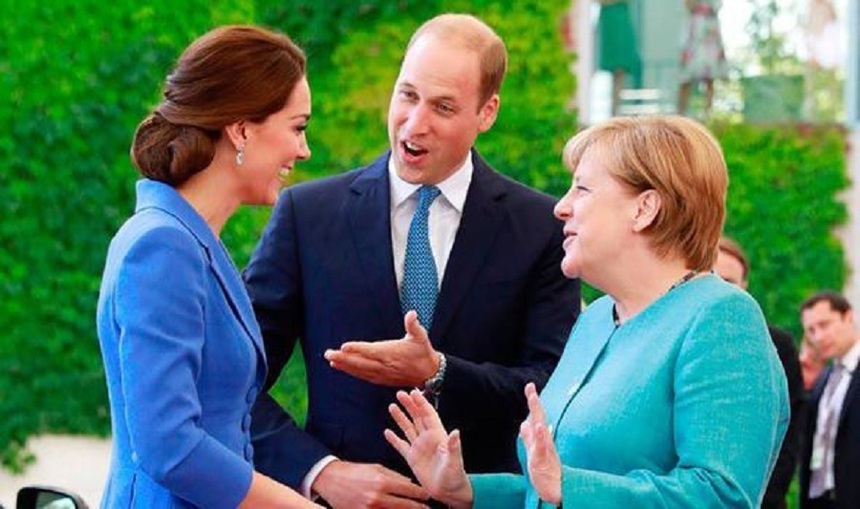 William şi Kate s-au întâlnit cu Merkel la Berlin