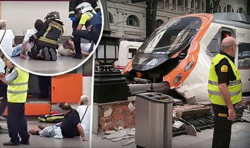 Cel puţin 54 de răniţi într-un accident feroviar la Barcelona. MAE: Printre răniţi se află şi un român VIDEO