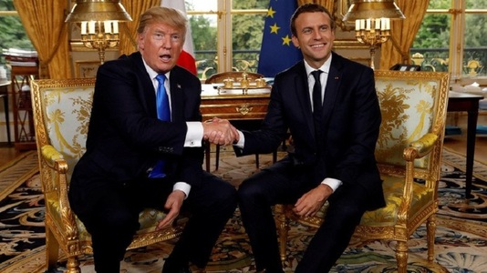 Trump şi Macron au discutat la telefon aproape o oră despre situaţia internaţională