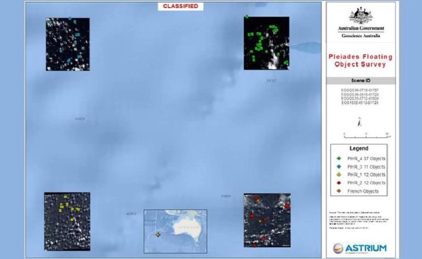 Obiecte ”probabil fabricate de om”, reperate în apropierea zonei prăbuşirii MH370