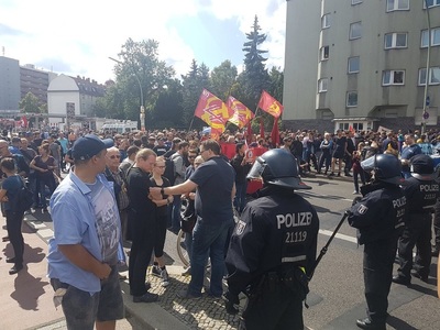 Protest faţă de un marş neonazist în Germania