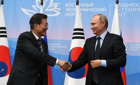 Putin îndeamnă la Vladivostok, în urma unei întâlniri cu Moon Jae-in, la negocieri cu Phenianul şi afirmă că sancţiunile nu funcţionează