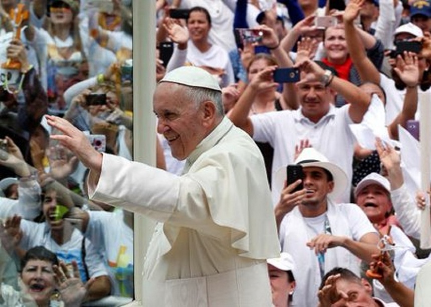 Papa Francisc critică dur traficanţiii de droguri, în ultimul său discurs rostit în Columbia. VIDEO