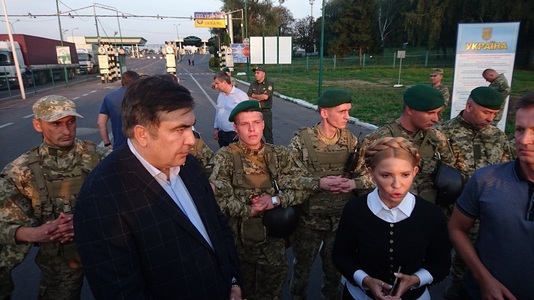 Fostul preşedinte georgian Saakaşvili, un apatrid, intră cu forţa în Ucraina