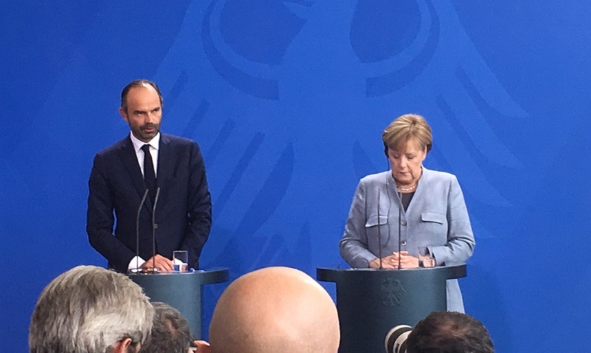 Merkel şi Philippe îndeamnă la o consolidare a cooperării în lupta împotriva terorismului în urma atentatului la metroul din Londra şi agresiunii la metroul din Paris