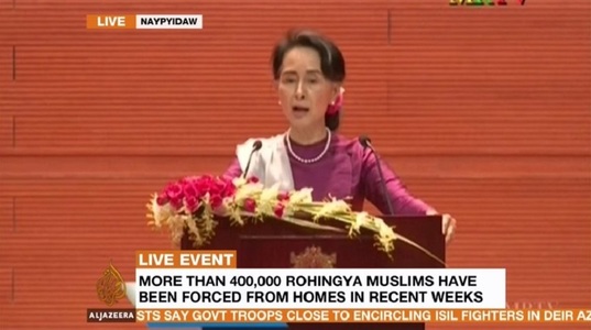 Aung San Suu Kyi, se declară în faţa ambasadorilor ”pregătită” să organizeze întoarcerea refugiaţilor în Myanmar; principalele puncte ale discursului de la Naypyidaw