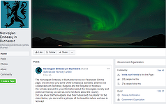 Ambasada Norvegiei la Bucureşti şi-a făcut cont de Facebook, motiv de ironii pentru Ambasada Suediei