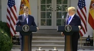 Spania ar trebui să rămână unită, îndeamnă Trump într-o întâlnire cu Rajoy, care cere o ”o întoarcere la bunul simţ”