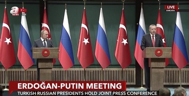 Putin spune la Ankara că s-au creat condiţiile unei încetări a războiului civil în Siria