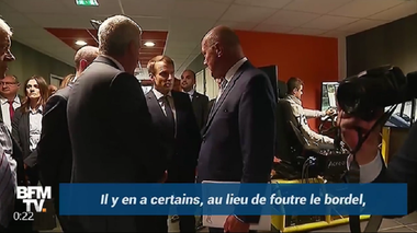 Macron provoacă un scandal după ce-i trimite pe unii muncitori la ”bordel” - VIDEO