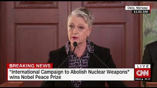 Campania Internaţională pentru Abolirea Armelor Nucleare (ICAN), laureata Premiului Nobel pentru Pace. VIDEO