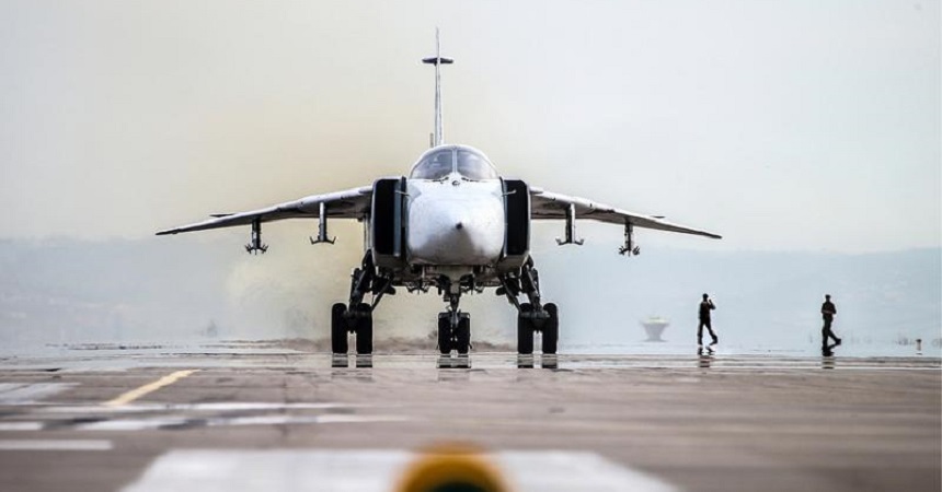 Un bombardier rus de tip Su-24 se prăbuşeşte în Siria, la decolare de pe aerodromul de la Hmeimim; echipajul a murit, anunţă Moscova