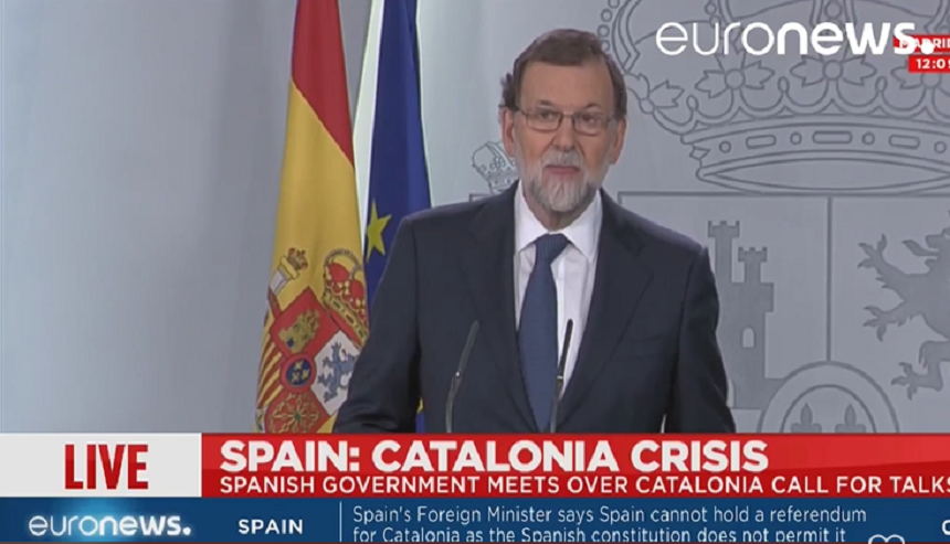 Madridul studiază ”toate opţiunile” pentru a răspunde crizei catalane