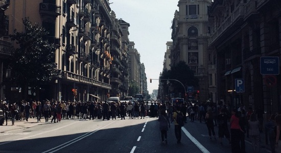 Mii de catalani în stradă şi în grevă, în semn de protest faţă de încarcerarea ”celor doi Jordi” - VIDEO