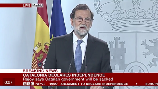 Rajoy îl destituie pe Puigdemont şi Guvernul regional catalan şi convoacă alegeri anticipate pe 21 decembrie - VIDEO