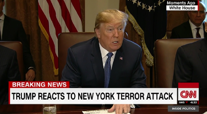 Trump îl cataloghează drept un ”animal” pe suspectul în atentatul de la New York şi anunţă că va cere Congresului să pună capăt programului ”Diversity Immigrant Visa” - VIDEO