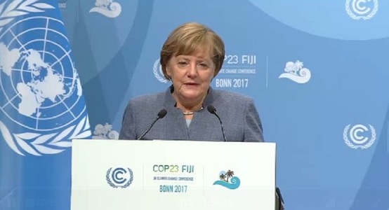 Acordul de la Paris privind lupta împotriva încălzirii globale nu este suficient, apreciază Merkel la COP23