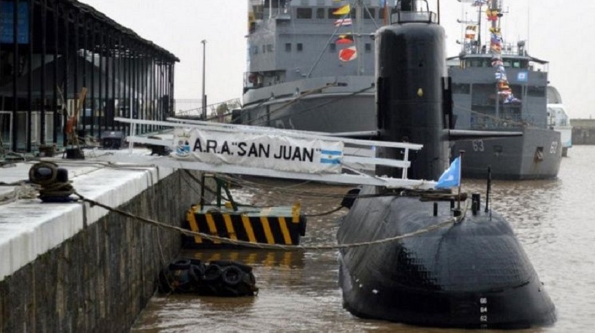 Semnale atribuite submarinului argentinian dispărut în Atlantic au fost primite la baze navale din Argentina