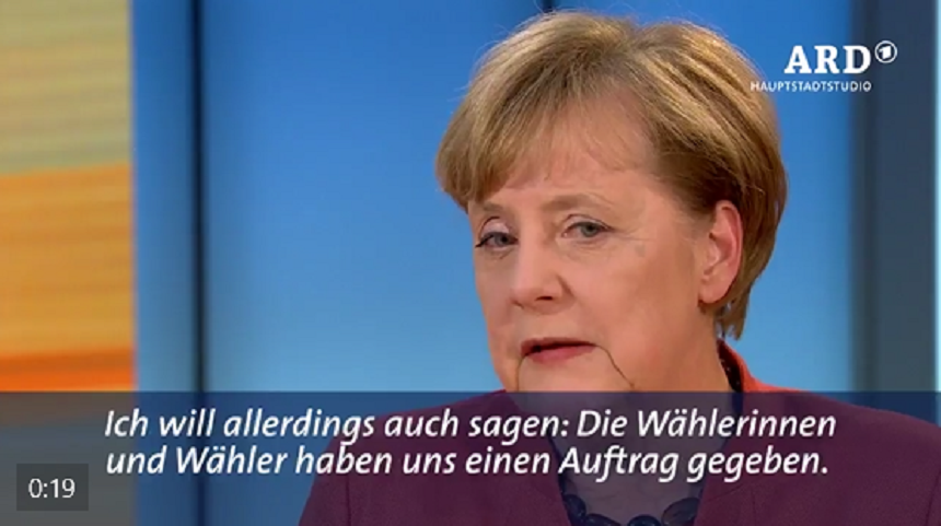 Merkel se declară ”foarte sceptică” faţă de ideea de a conduce un guvern minoritar - VIDEO