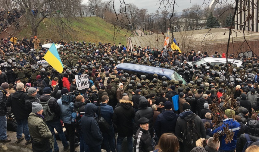Manifestaţie la Kiev pentru fostul preşedinte georgian Mihail Saakaşvili