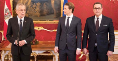 Guvernul format de dreapta şi extrema dreaptă în Austria a depus jurământul