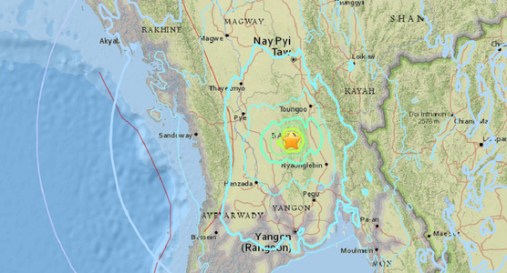 Cutremur cu magnitudinea 6 în Myanmar