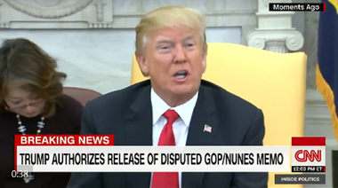 Trump aprobă publicarea controversatei note Nunes