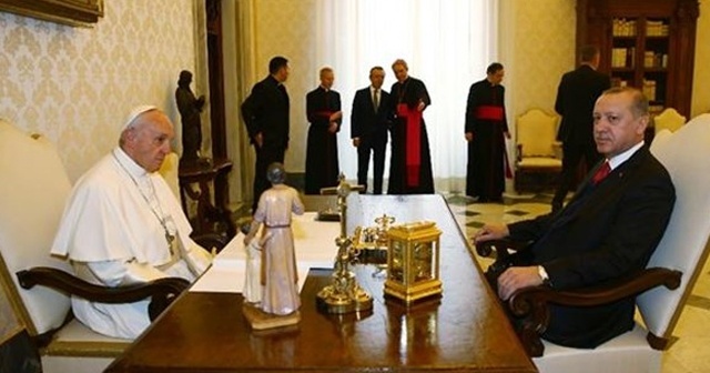 Prima vizită la Vatican a unui preşedinte al Turciei în 59 de ani: Erdogan s-a întâlnit cu Papa Francisc
