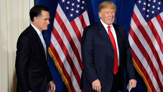 Trump susţine candidatura lui Romney în Senat