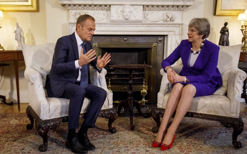 Întâlnire Tusk/May la Londra înainte de discursul de vineri al premierului britanic