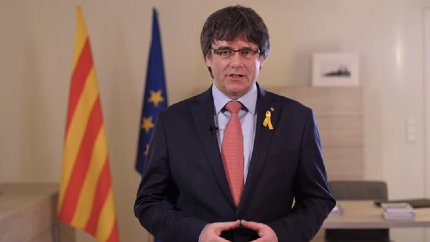 Proteste la Barcelona faţă de arestarea fostului lider catalan Carles Puigdemont - VIDEO

