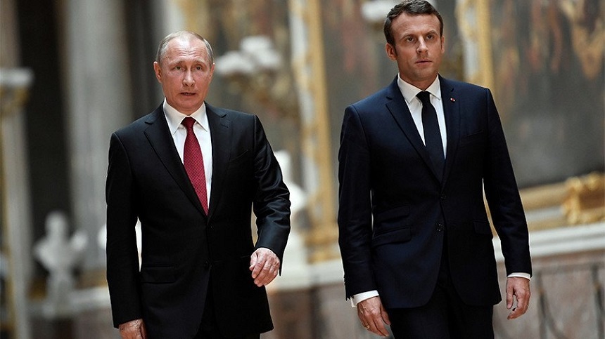 Macron îi cere lui Putin să exercite presiuni asupra lui al-Assad pentru a pune capăt ”escaladei militare” în Siria